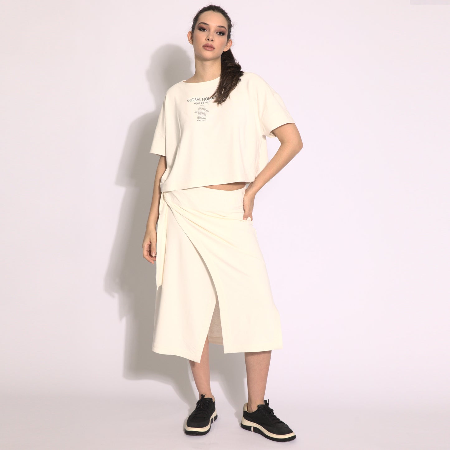 Nomad - Blusa de moleton, mangas curtas