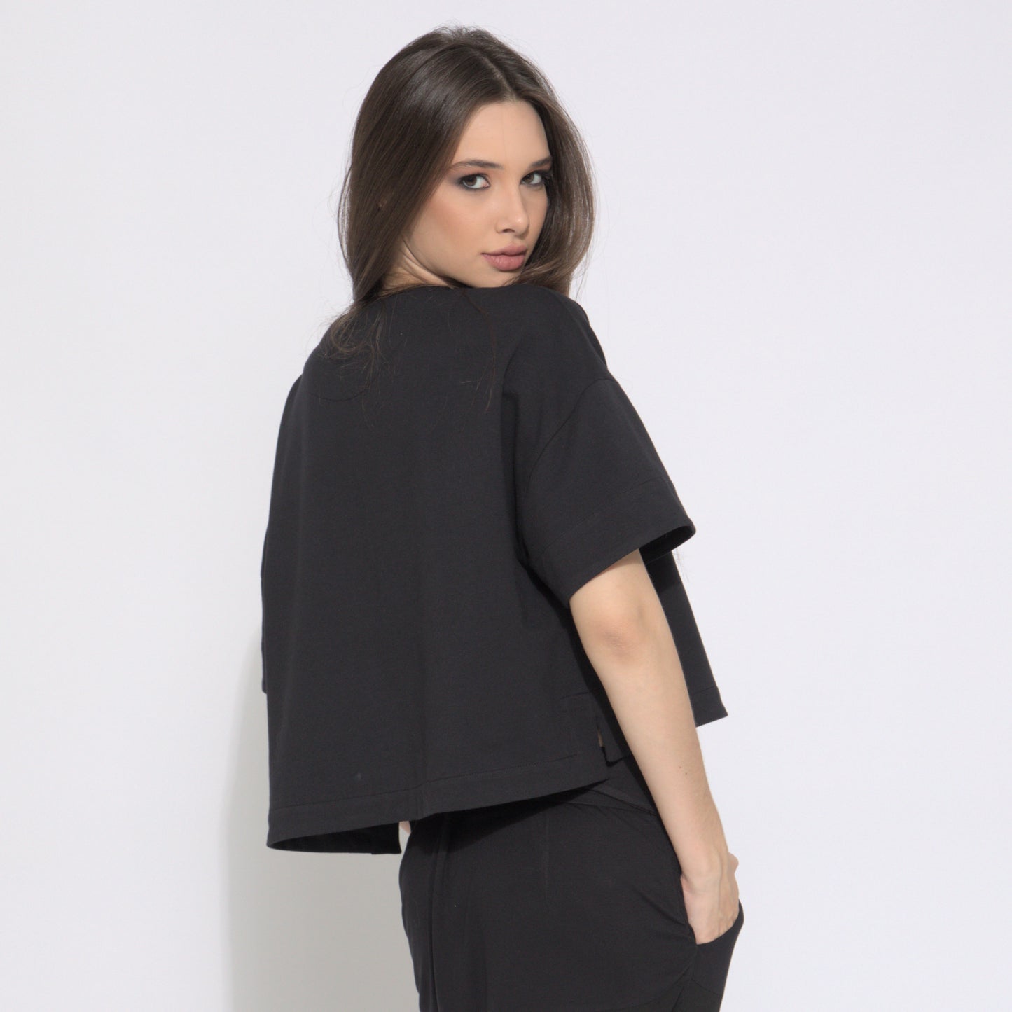 Nomad - Blusa de moleton, mangas curtas
