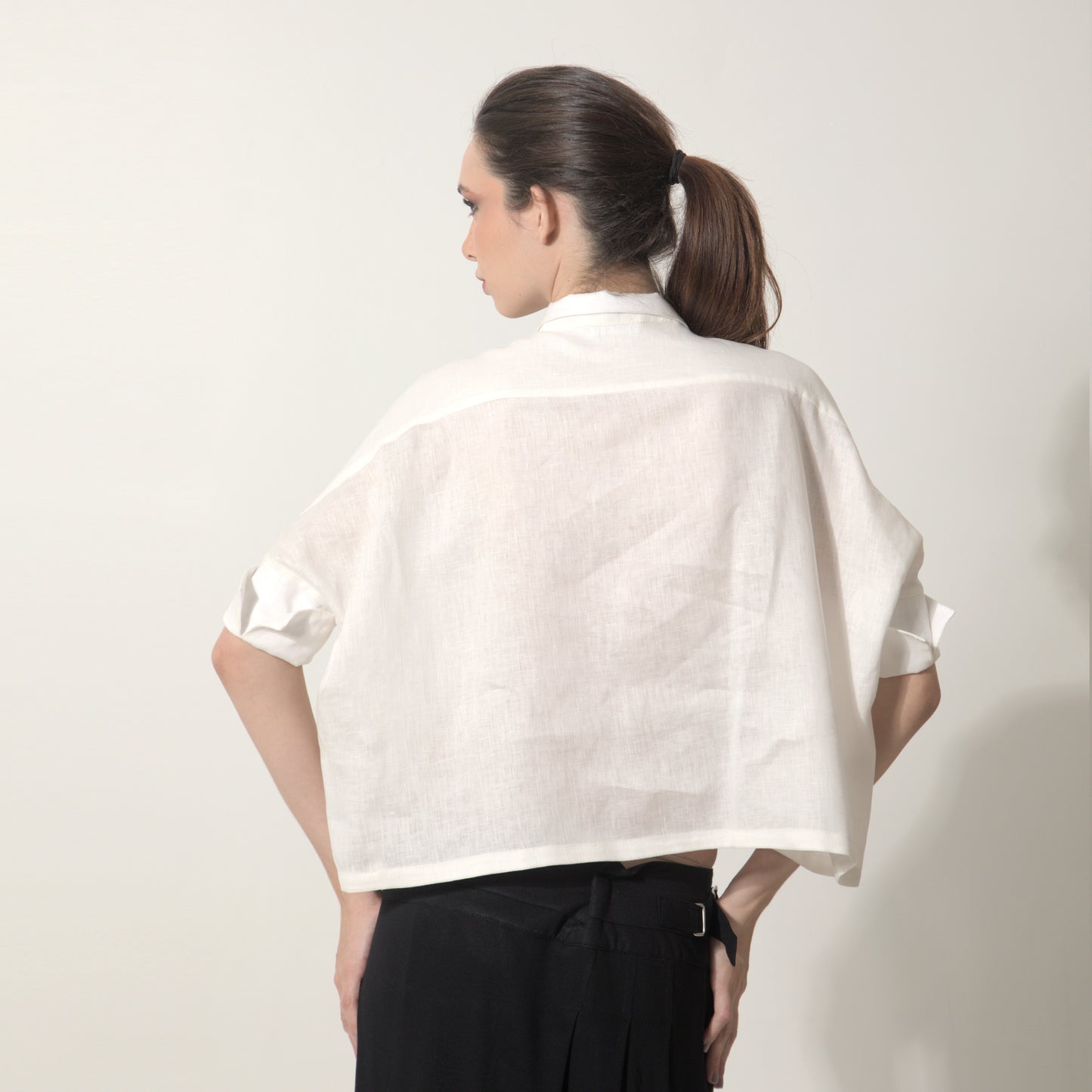 Ipanema - Camisa em 100% linho de mangas curtas