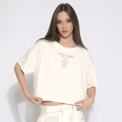 Nomad - Blusa de moleton, mangas curtas