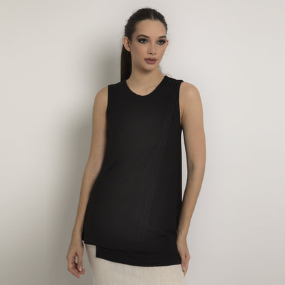 Olivia - Blusa transpassada sem mangas