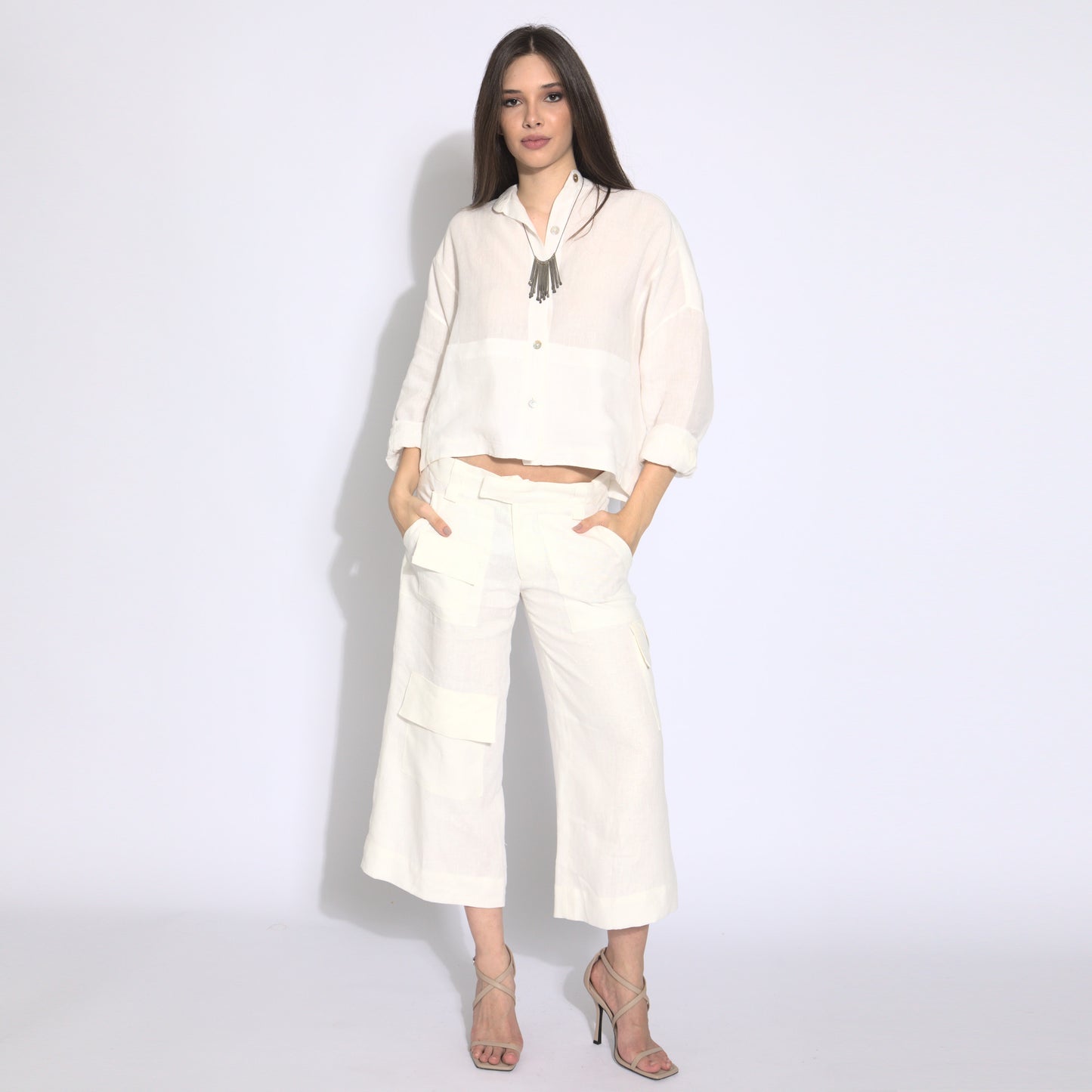 Kamala - Camisa em linho natural indiano