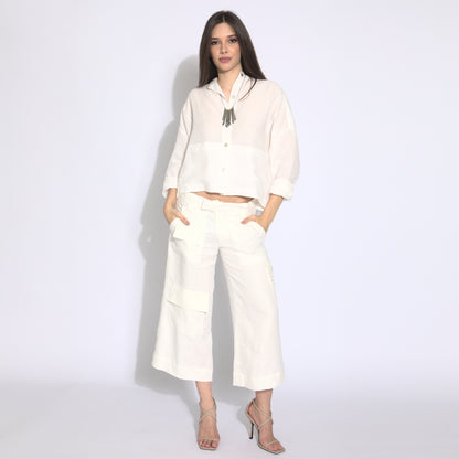 Kamala - Camisa em linho natural indiano