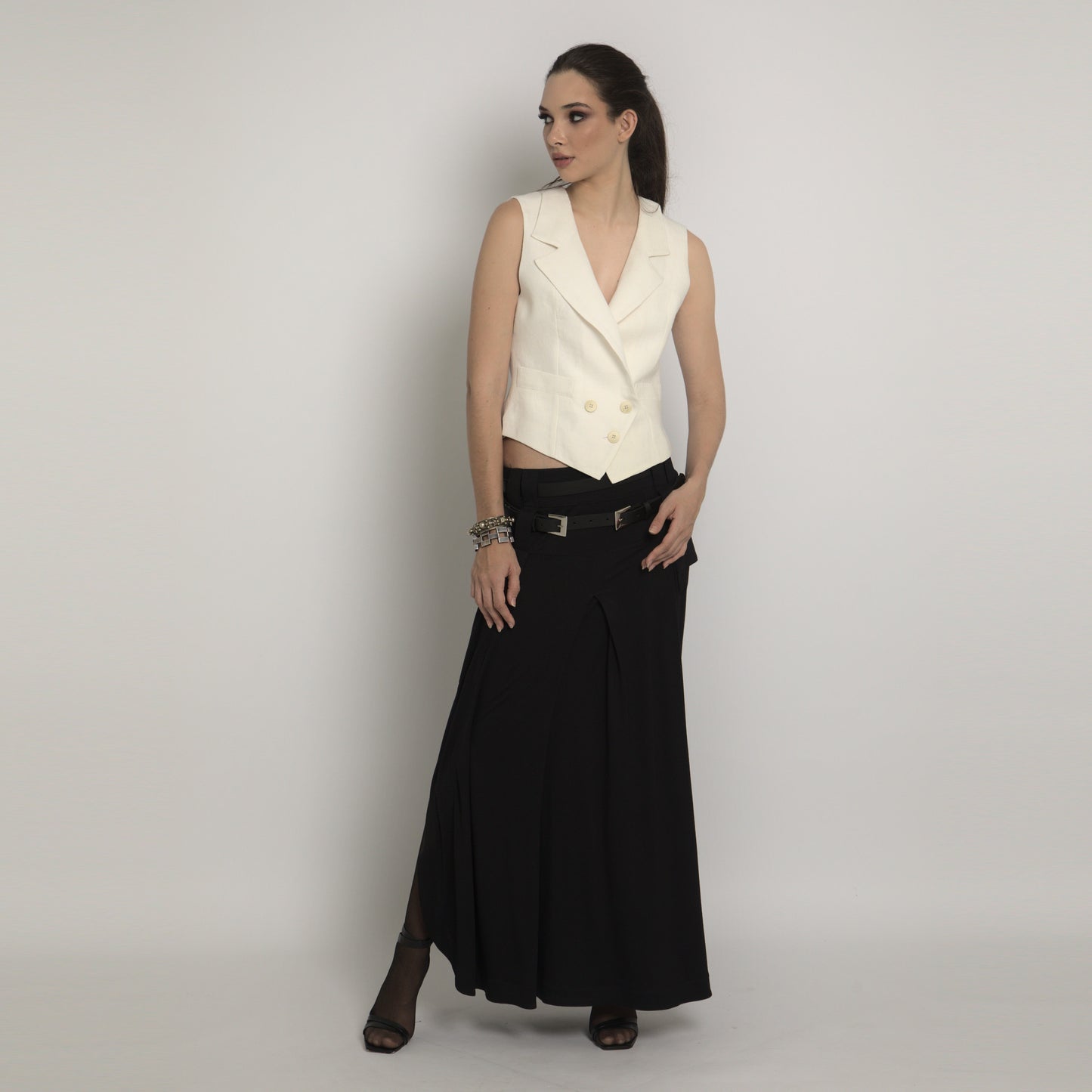 Allegra - Colete em linho natural indiano
