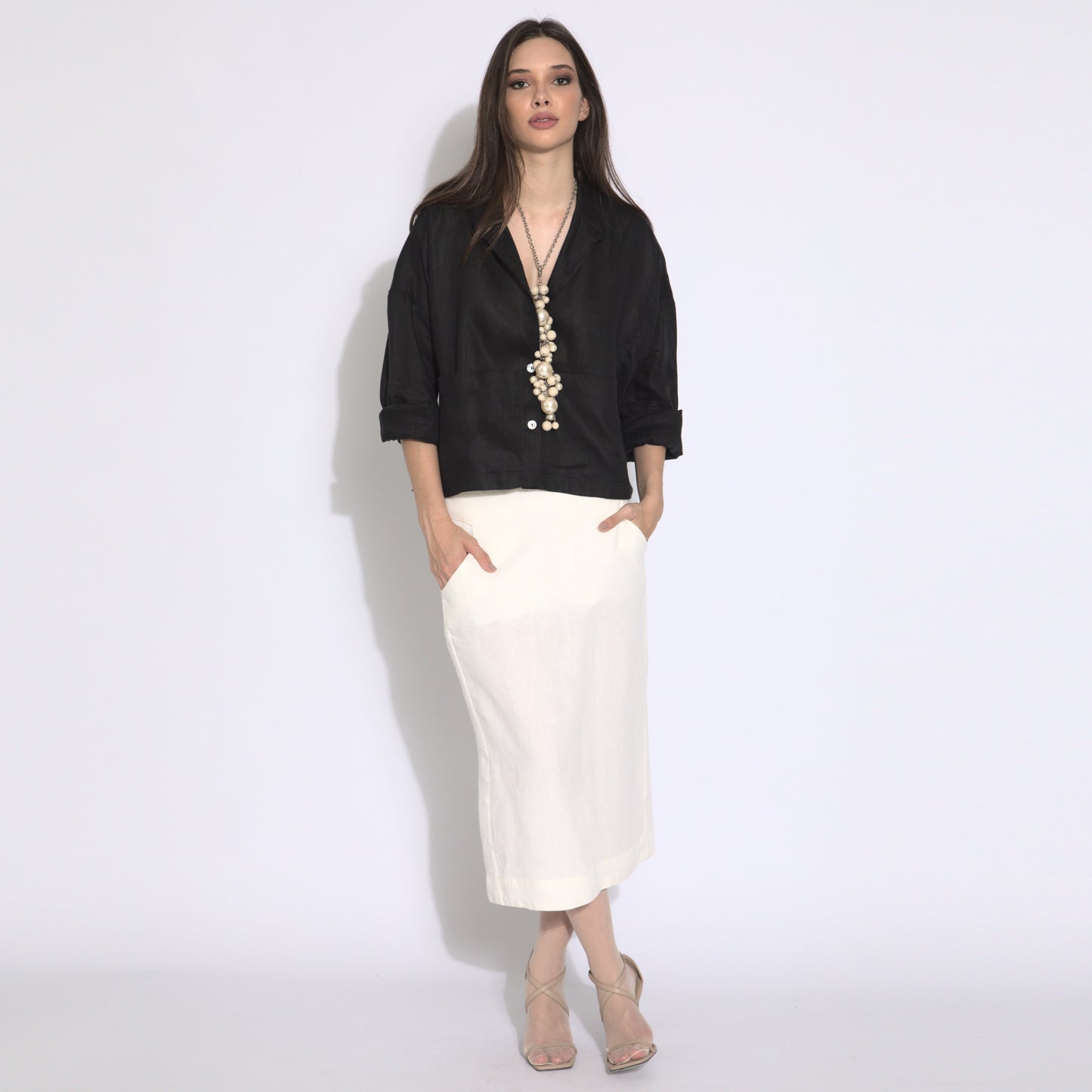Kamala - Camisa em linho natural indiano