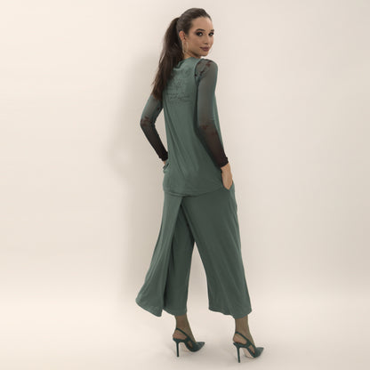 Olivia - Blusa transpassada sem mangas